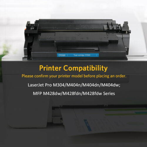 Compatible Toner Cartridge Replacement for HP 58X CF258X 58A CF258A Laserjet Pro M404n M404dn MFP M428fdw M428dw No Chip (Black, 4-Pack)