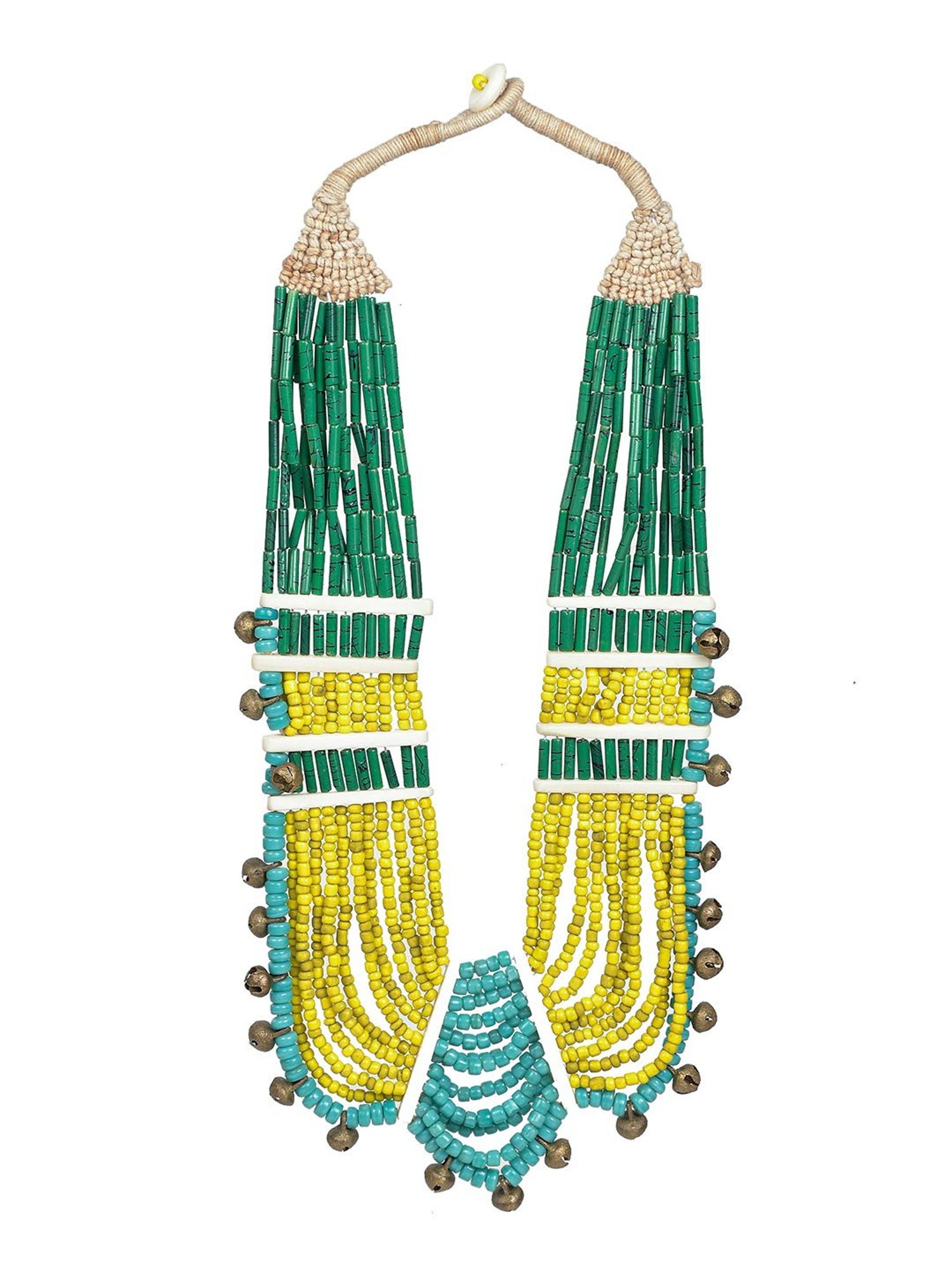 Imli Street Multicolor Vintage Naga Beaded Tribal Necklace