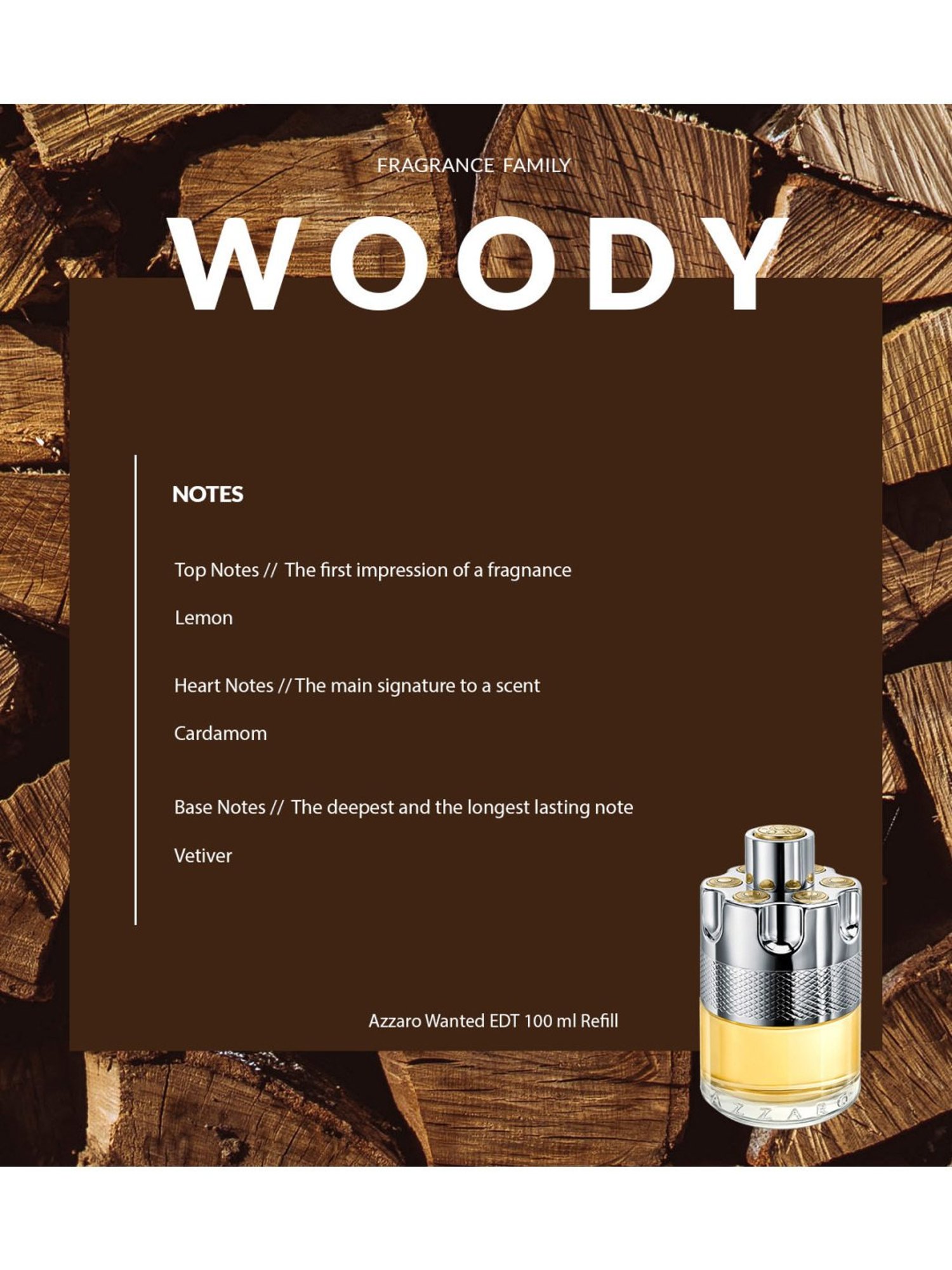 Azzaro Wanted EDT 100 ml Refill