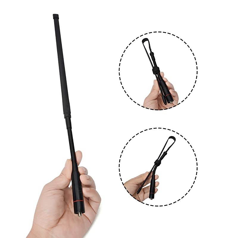 Gooseneck CS Tactical Antenna SMA Female Foldable VHF UHF 144/430Mhz Antenna for Kenwood TYT Retevis BAOFENG UV-82 UV-B5 GT-3 BF-F8HP UV-5RA UV-5RE UV-5R
