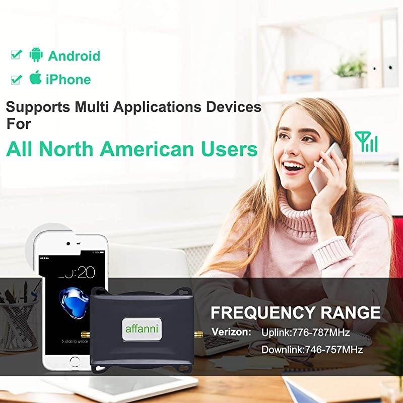 Cell Phone Signal Booster 4G LTE T-Mobile US Cellular Band12/17 FDD ATT Cell Signal Booster Cell Phone Booster ATT Signal Booster Amplifier Repeater Cell Extender Boost Voice+Data for Home