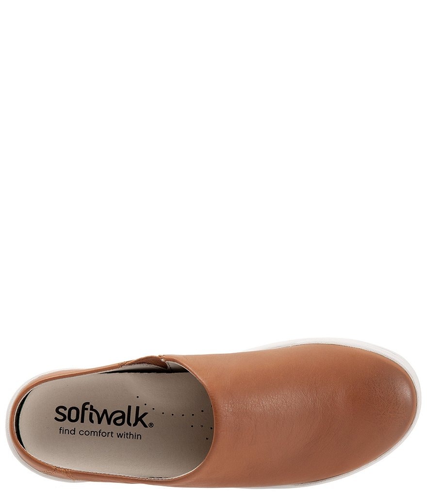 SoftWalk Auburn Leather Mules