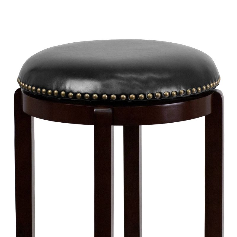 29" Backless Cappuccino Adjustable Height Barstool Cappuccino - Riverstone Furniture