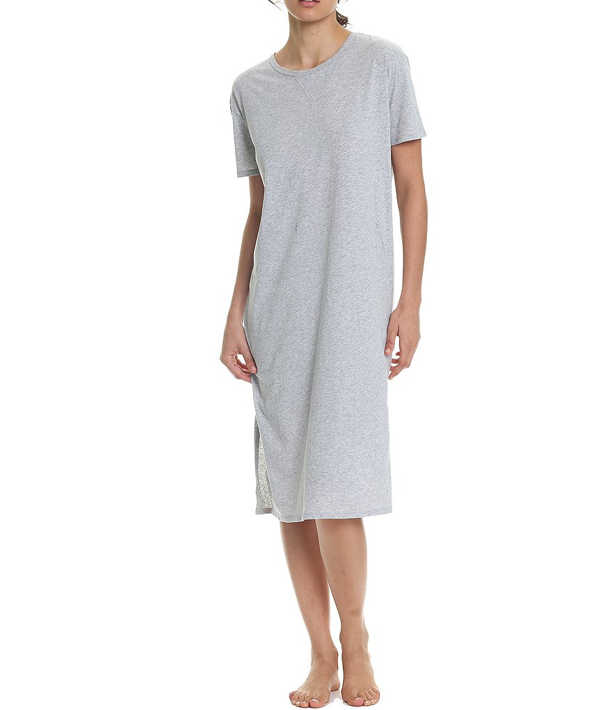 Miss Elaine Plus Cottonessa Floral Print Knit Long Nightgown