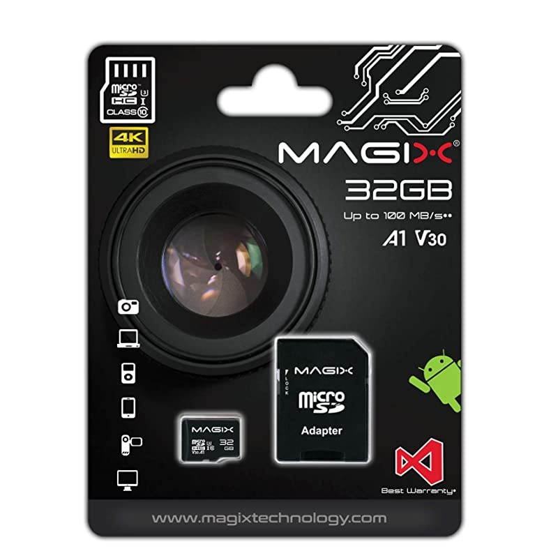 MicroSD Card 4K Series Class10 V30 + SD Adapter Read Speed Up to 100 MBs 32GB