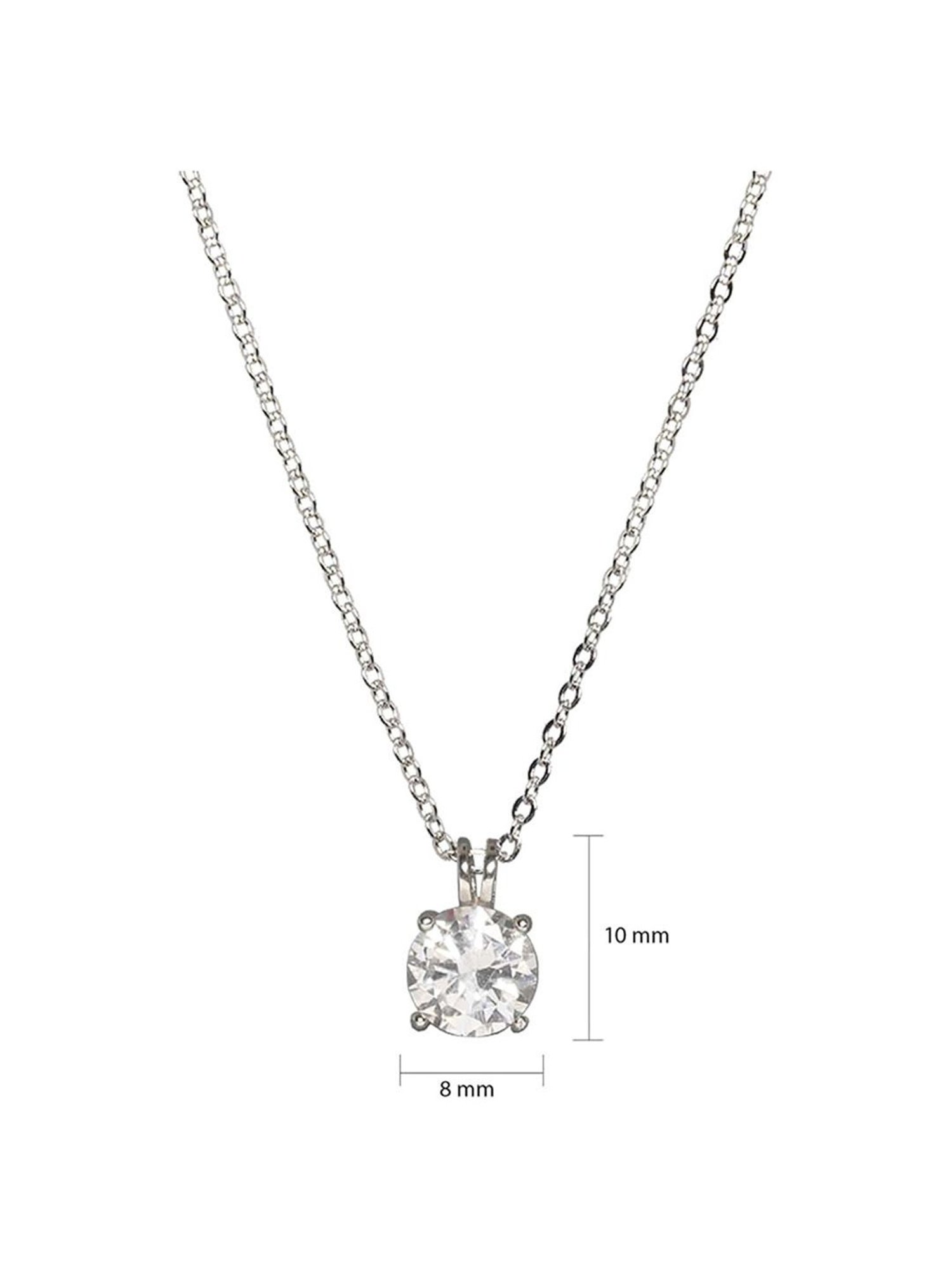 GIVA Anushka's 92.5 Sterling Silver Pendant with Chain