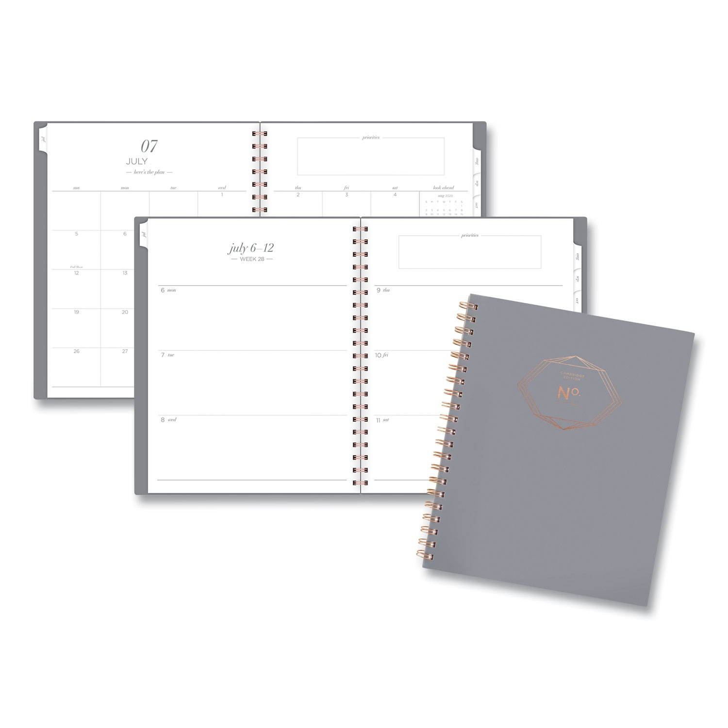 Workstyle Academic Planner, 11 x 8.5, Gray Gem, 2020-2021 1442905A30