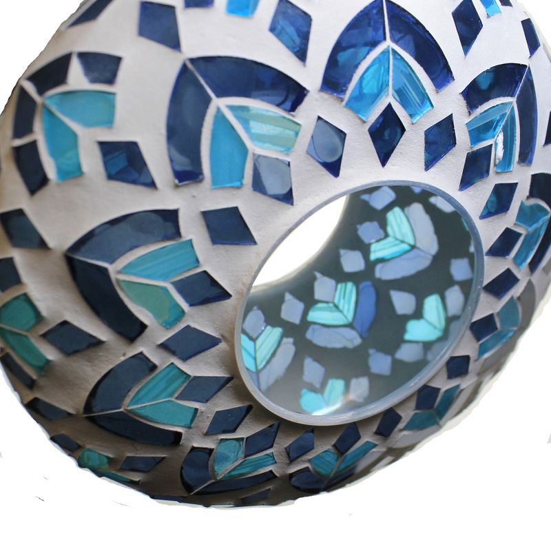 Home & Garden 9.25" Circle Mosaic Glass Bird Feeder Hang Loop Evergreen Enterprises Inc  -  Bird Feeders