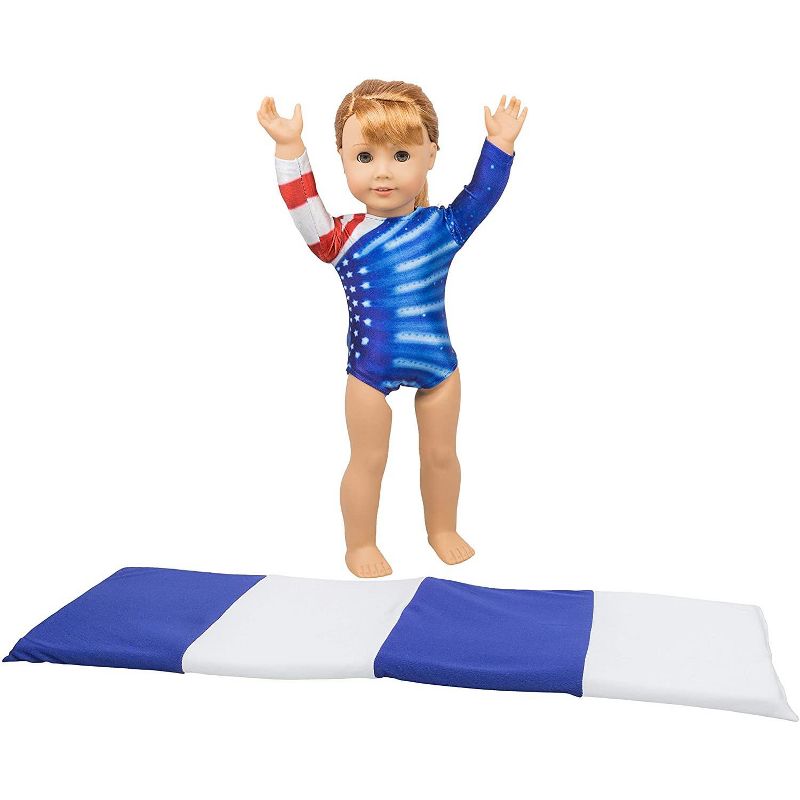 Dress Along Dolly Gymnastics Set with Outfit for American Girl Doll