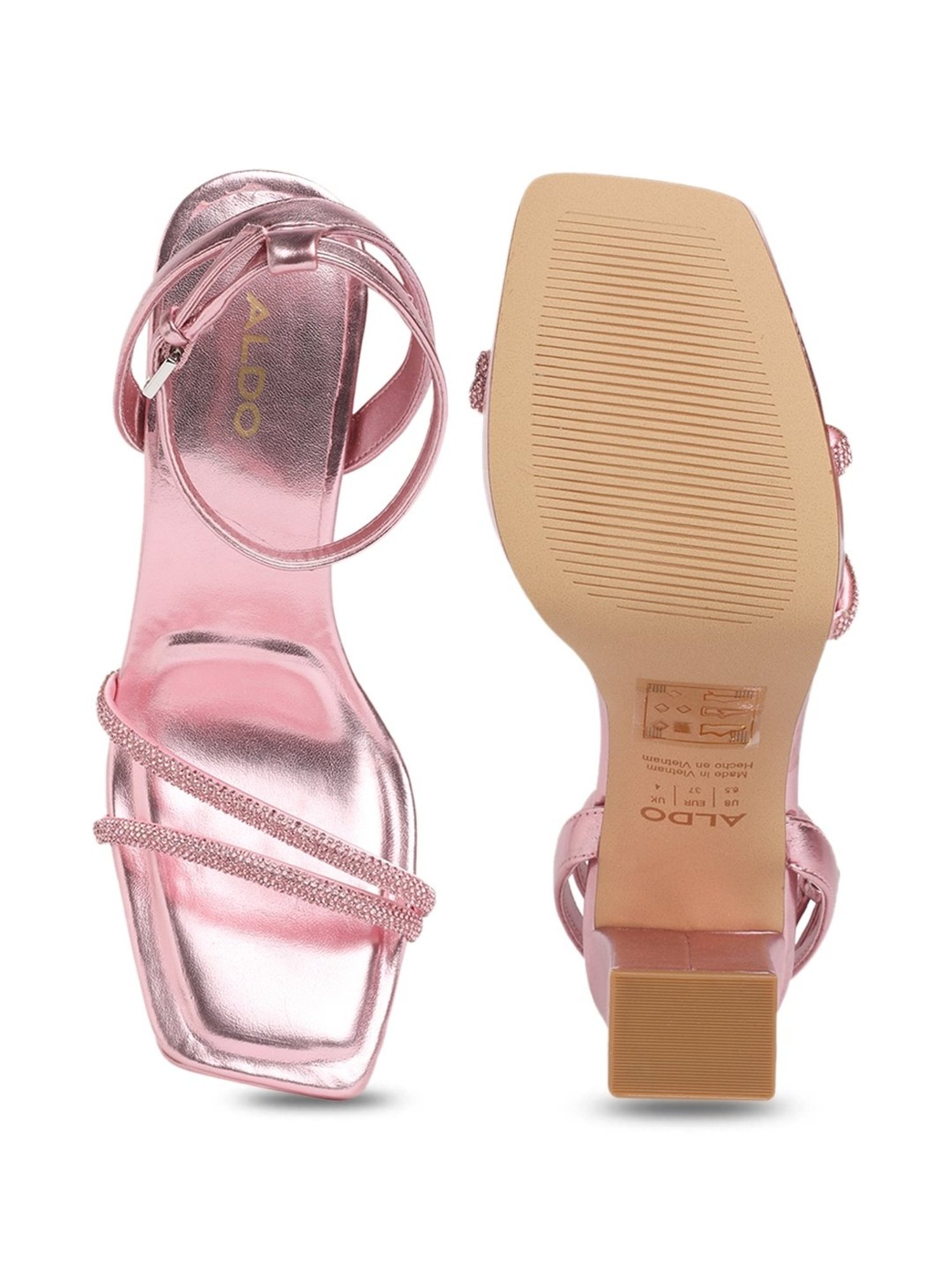 Aldo Women's Pink Ankle Strap Sandals