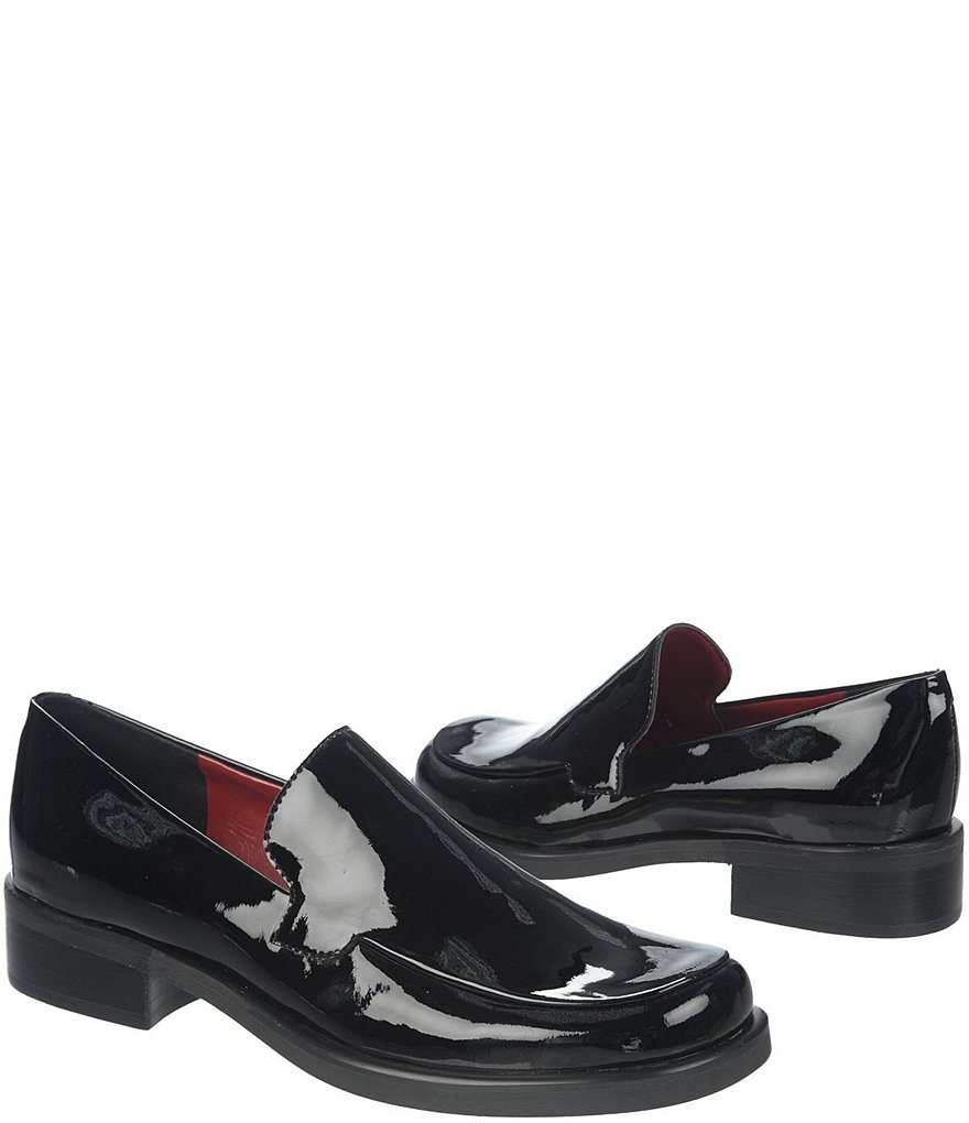 Franco Sarto Bocca Patent Leather Block Heel Loafers