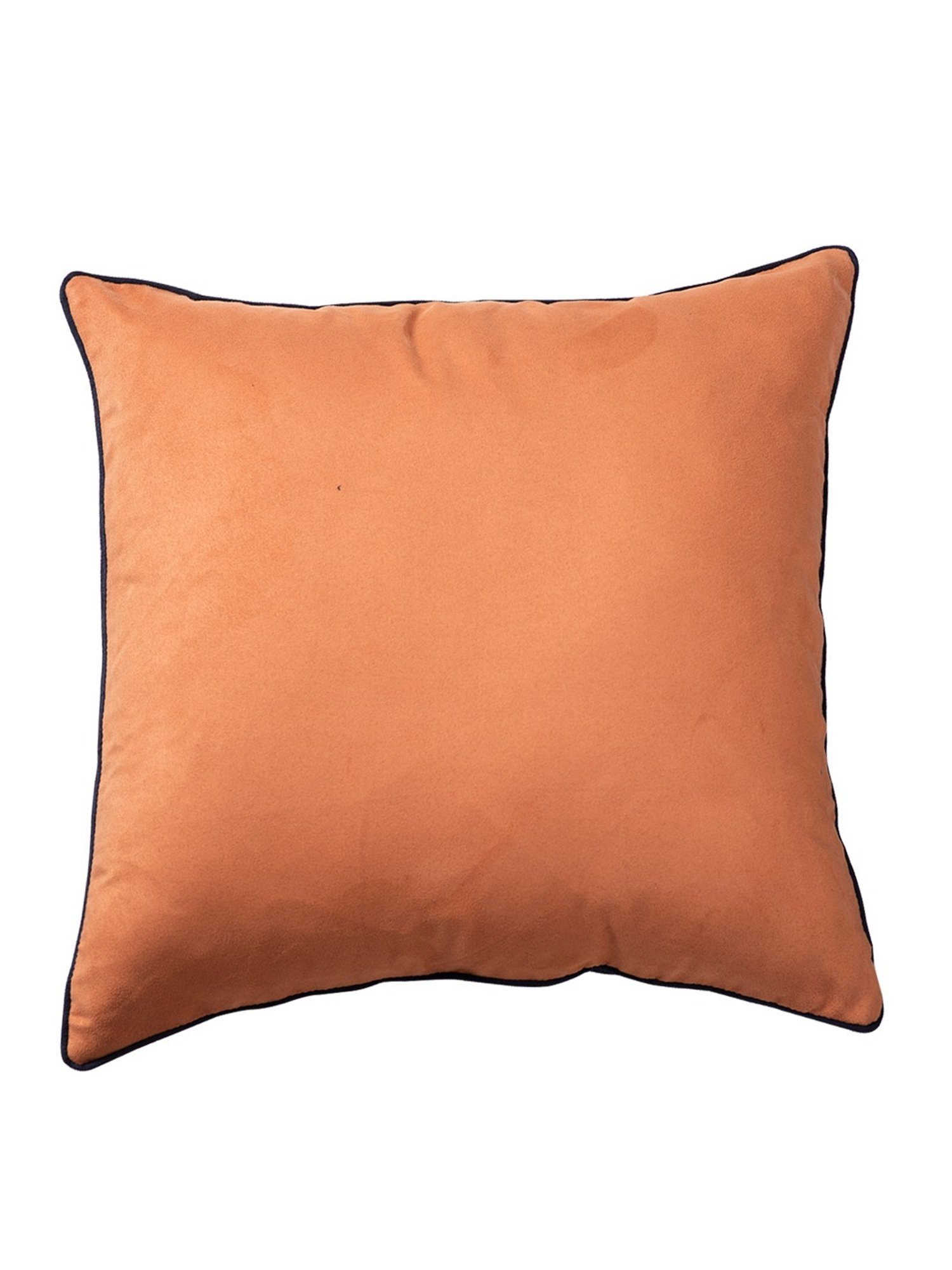 Nestroots Solid Orange Polyester Cushion Cover