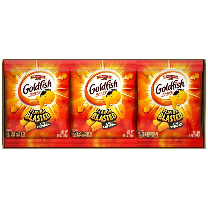 Goldfish Flavor Blasted Xtra Cheddar Crackers Multipack Tray - 8.1oz - Pepperidge Farm