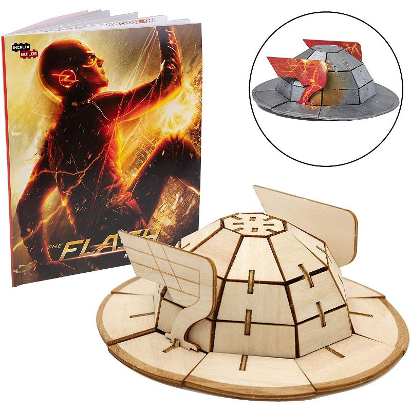 Incredibuilds DC Comics the Flash Book & Wood Model Figure Kit