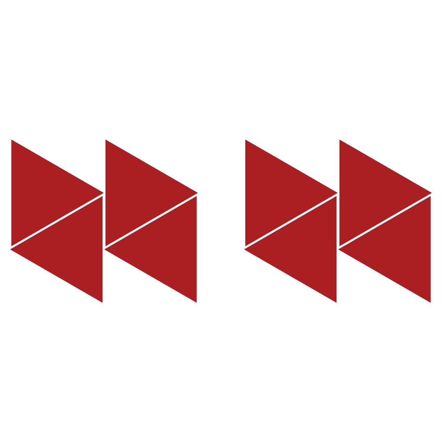 LiteMark 2 Inch Black Removable Triangle Decals - Pack of 84