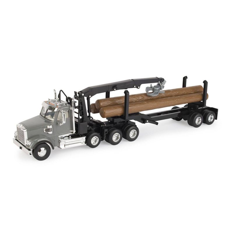 TOMY John Deere Freightliner 1:32 Scale 122SD Logging Truck with Logging Trailer