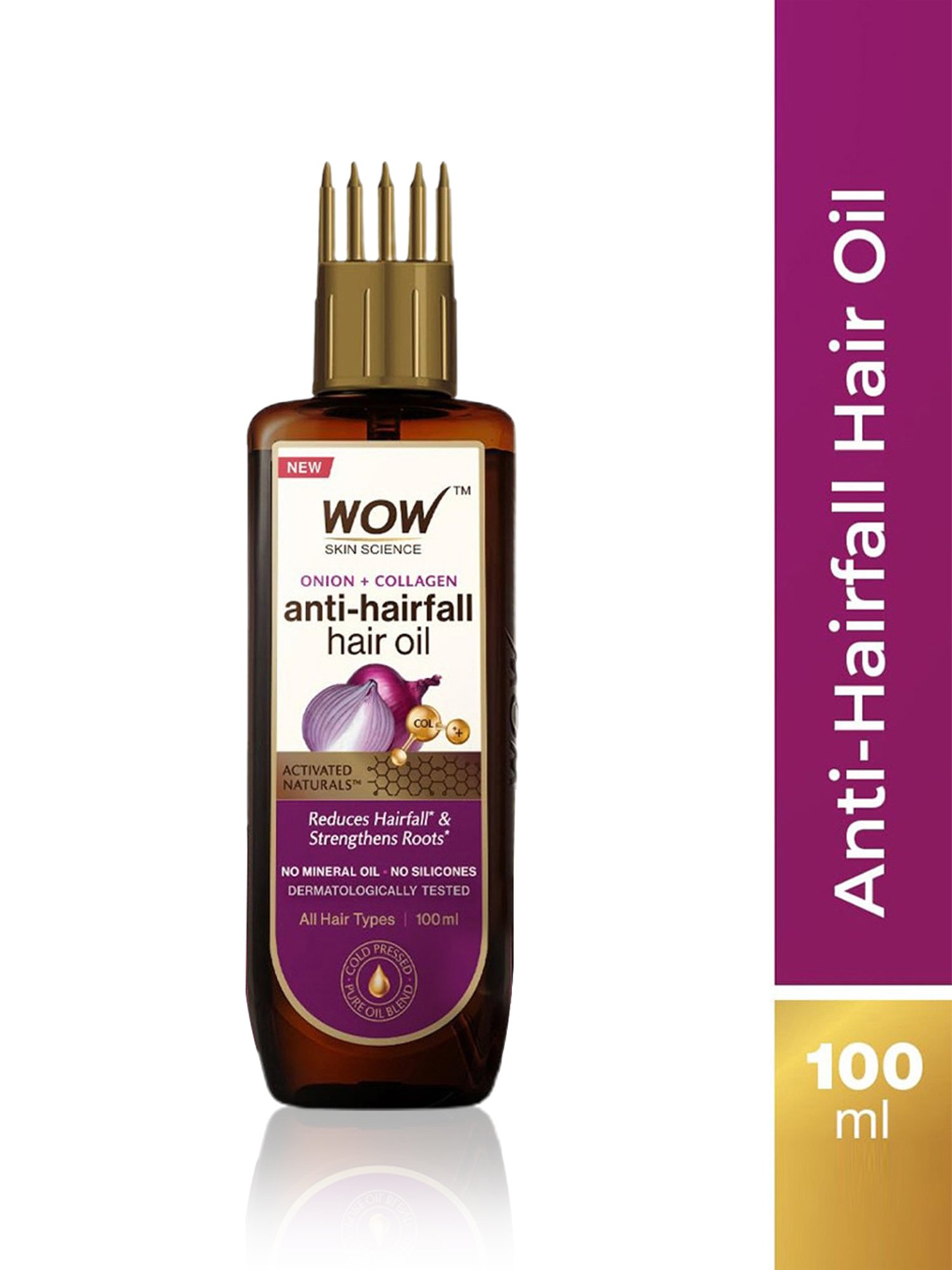 Wow Skin Science Onion + Collagen Anti-Hairfall Hair Oil - 100 ml
