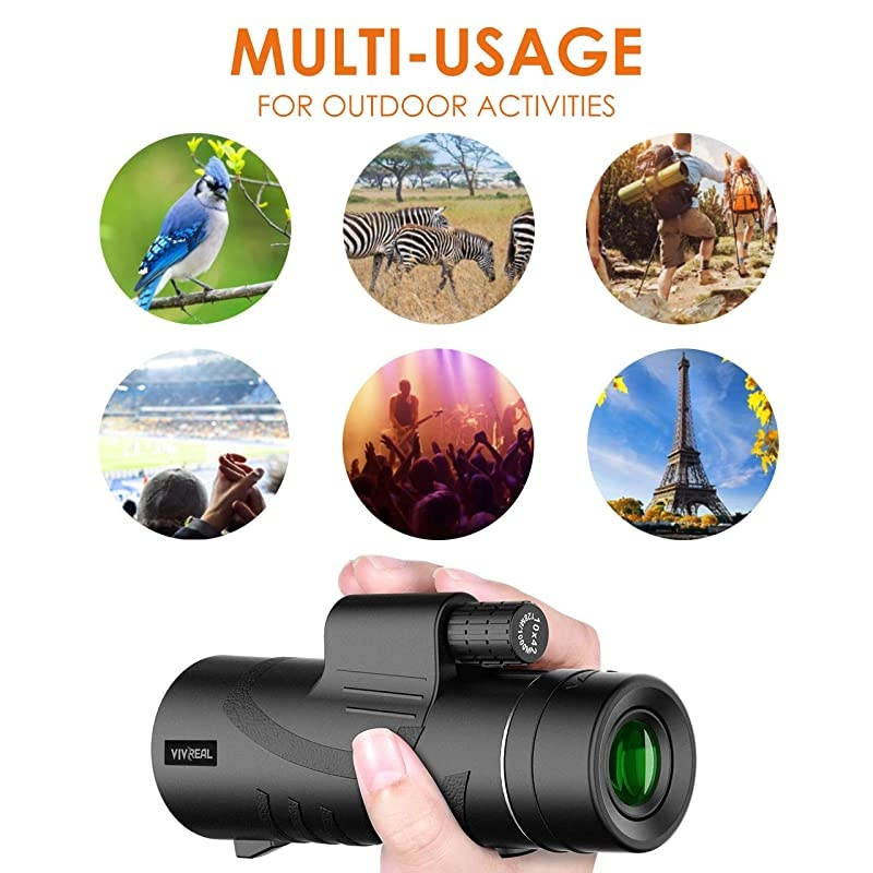 Telescope 12X50 High Power HD for Bird Watching with Tripod IPX7 Waterproof Made by Hyper FMC BAK4 Prism EcoFriendly Materials