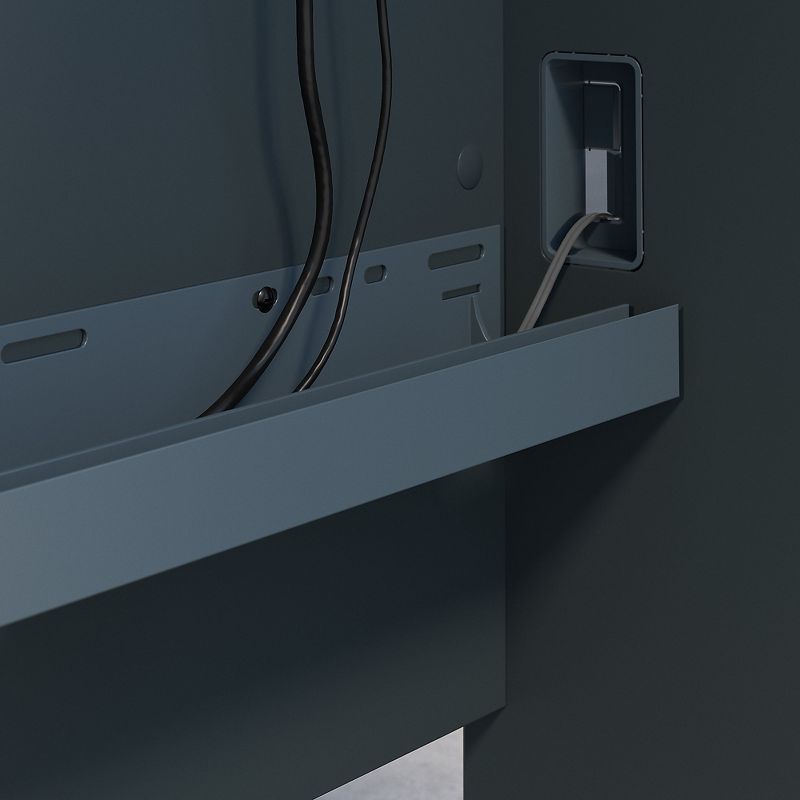 Bush Business Furniture Cubix Corner Desk w/ 2Dwr Mobile Pedestal, Natural Cherry SMA006NCSU