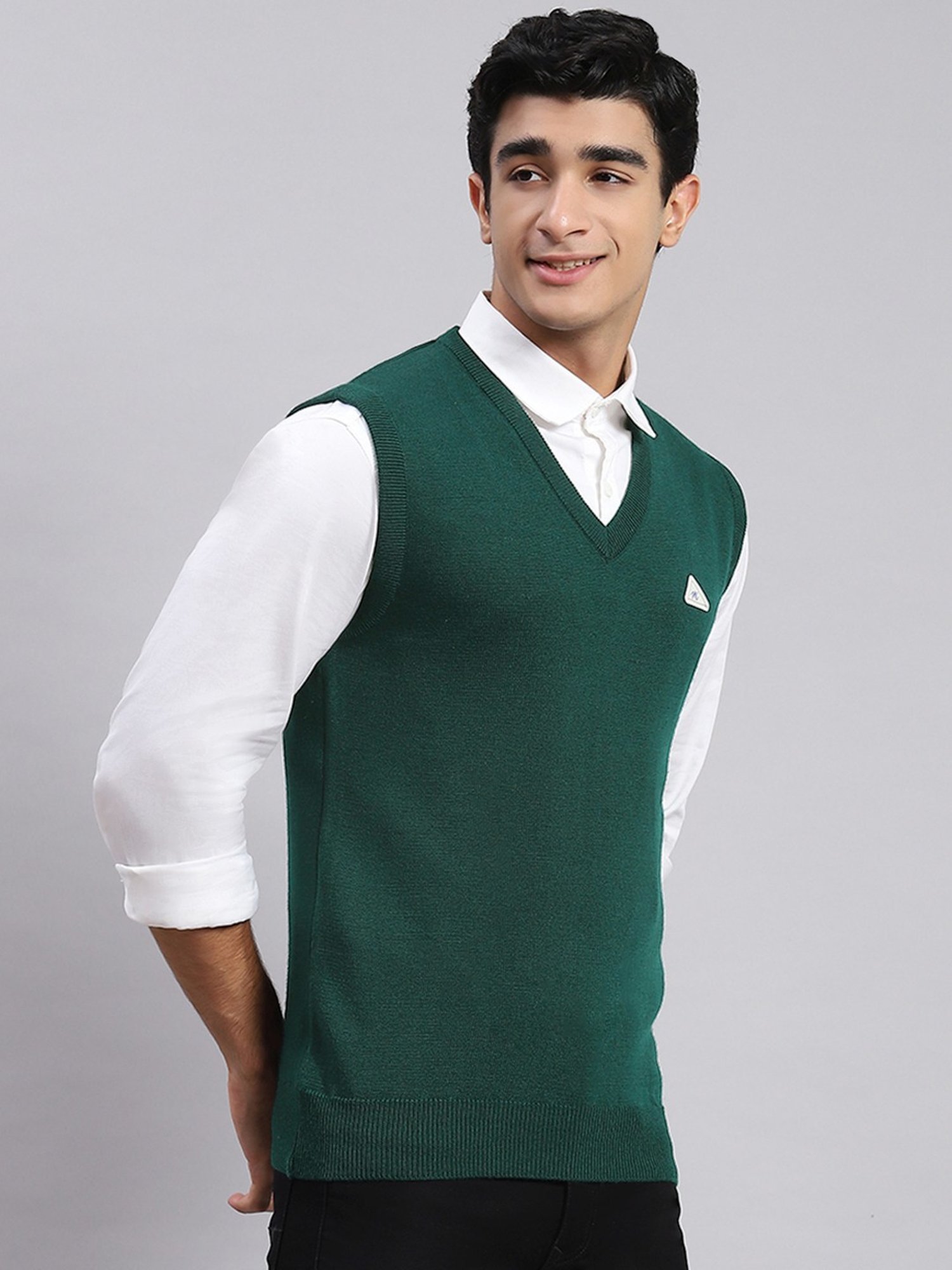 Monte Carlo Dark Green Regular Fit Sweater