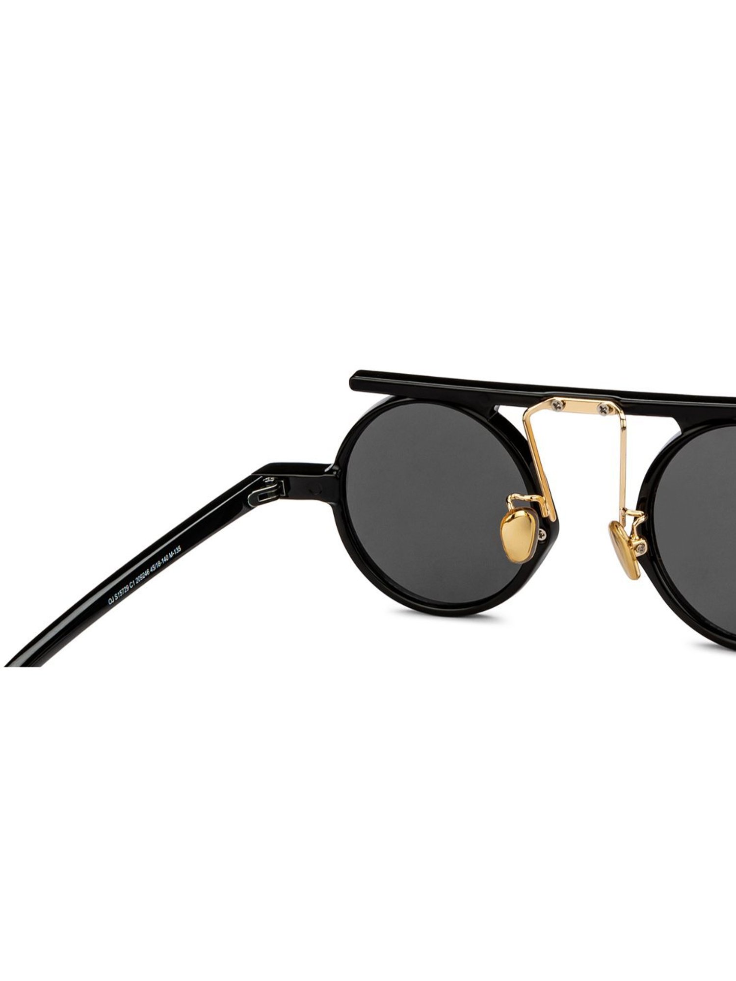 OJOS Grey Round Polarised and UV Protected Lens Unisex Sunglasses