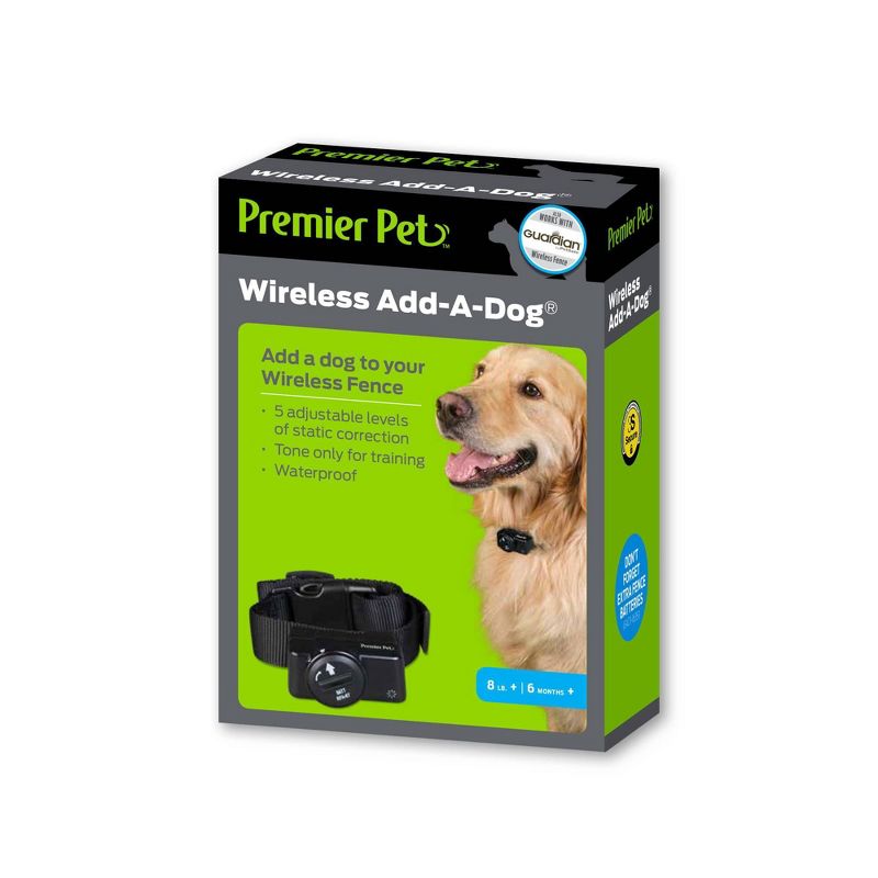 Premier Pet Adjustable Wireless Add-A-Dog Collar - Black
