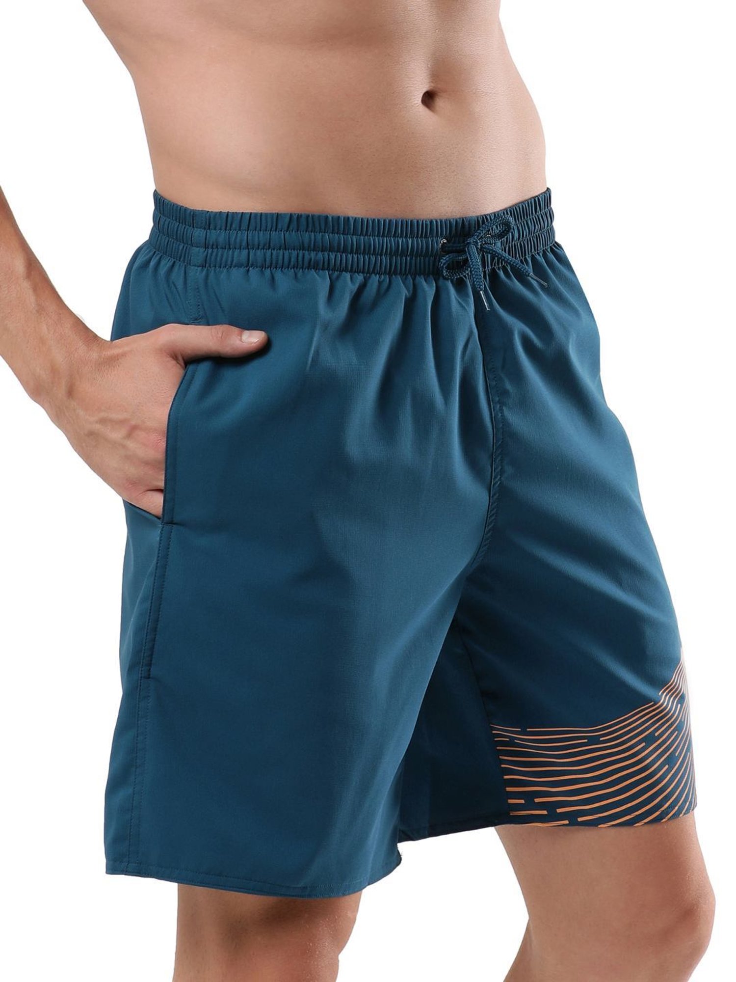 Speedo Dark Teal Regular Fit Printed Swim Shorts