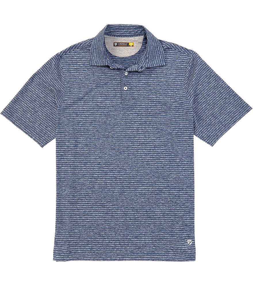 Cremieux Thin Stripe Performance Short-Sleeve Polo Shirt
