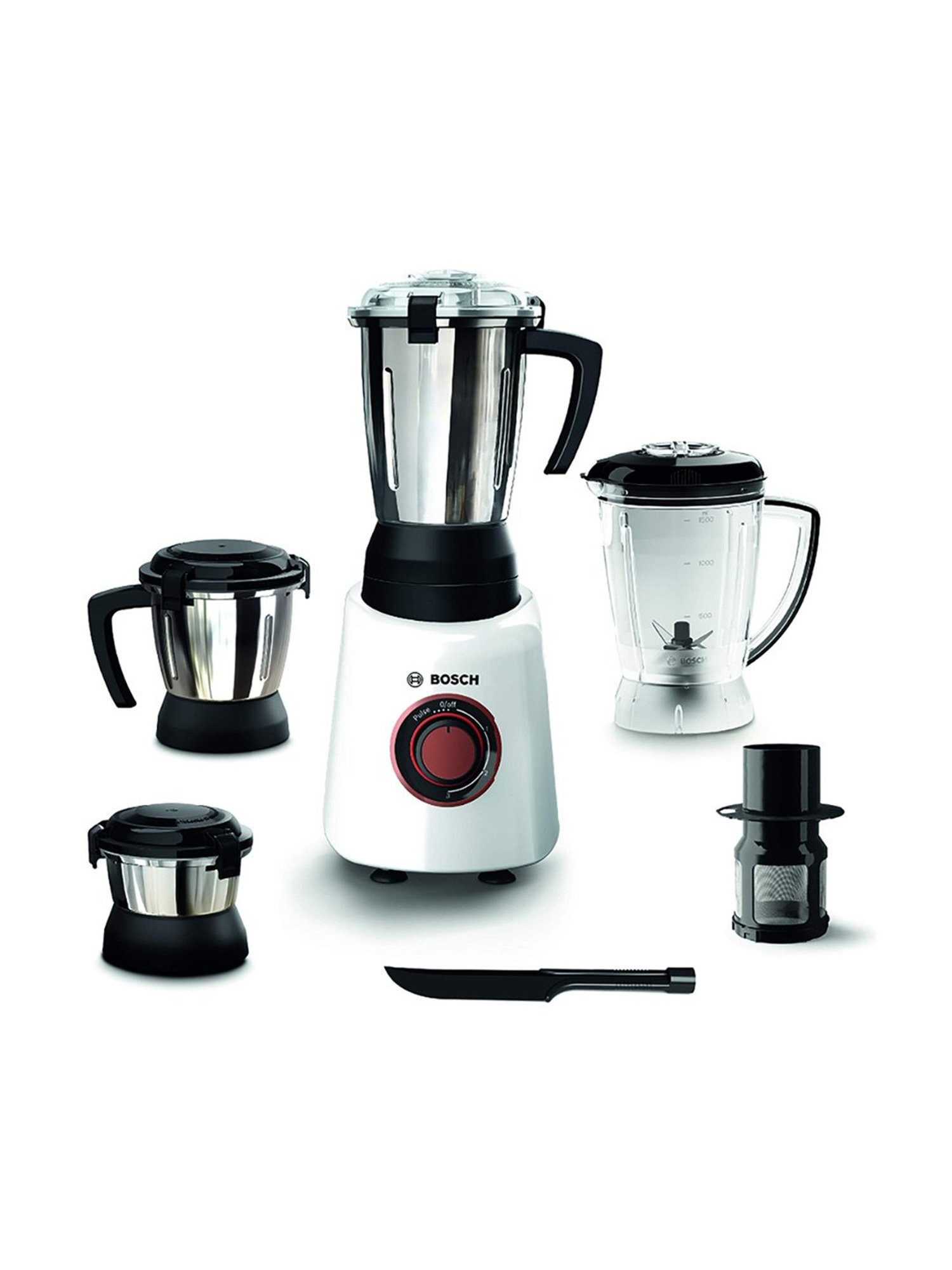 Bosch 750W TrueMixx Pro Mixer Grinder with Stone Pounding Technology & 3 Jars (Black)