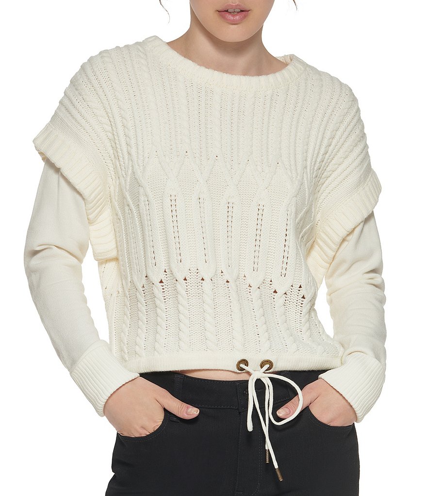 J.McLaughlin Jamey Crew Neck Button Trim Raglan Sleeve Sweater