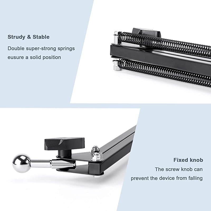 Cell Phone Holder, Universal Phone Stand Clip Lazy Bracket Flexible Articulating Arm Phone Mount Compatible with iPhone 12 11 Pro Xs Max XR X 8 7 6 6s Plus, Samsung S10 S9 S8 S7 S6