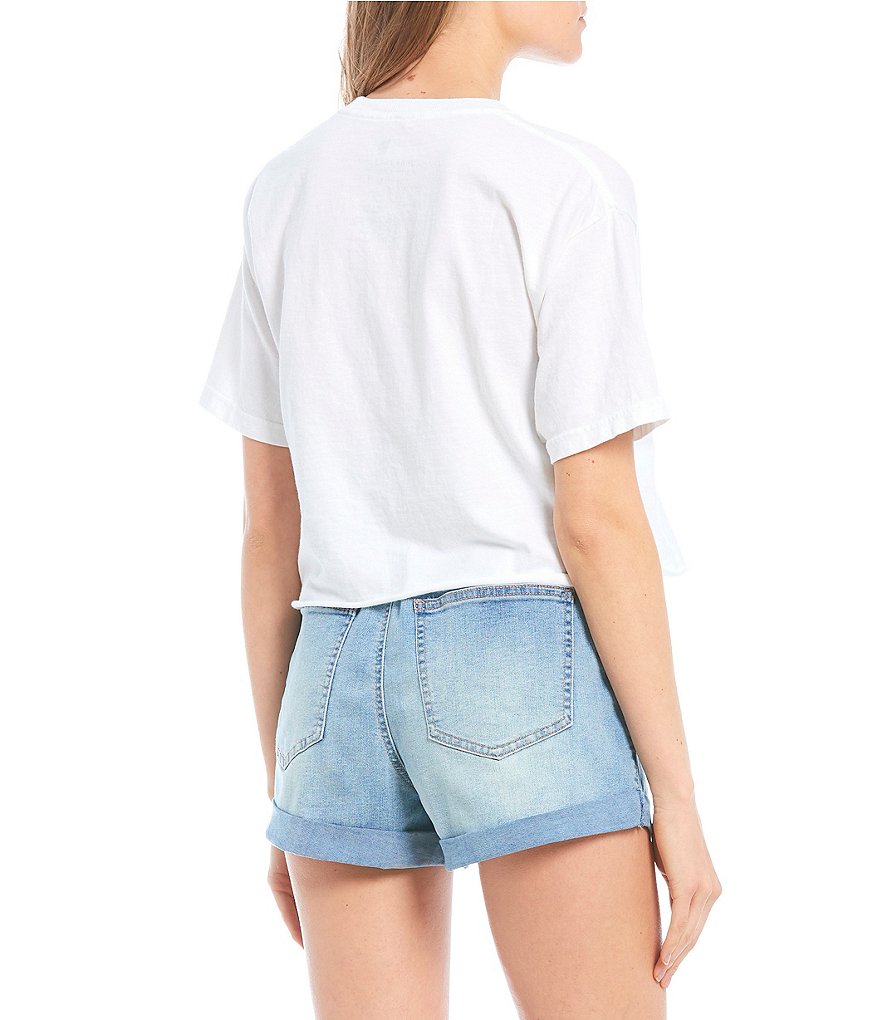 Junk Food MTV Spring Break Short Sleeve Cropped Graphic Tee