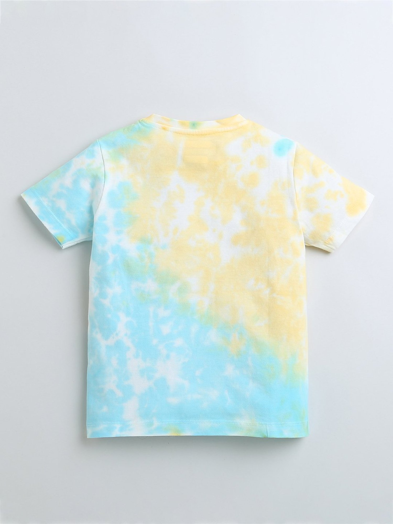 Bumzee Kids Yellow & Blue Printed T-Shirt