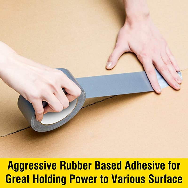 Grade Duct Tape, Silver, 48mm x 32m (1.88 Inch x 35 Yards), 8.27mil Thick (Pack of 3)