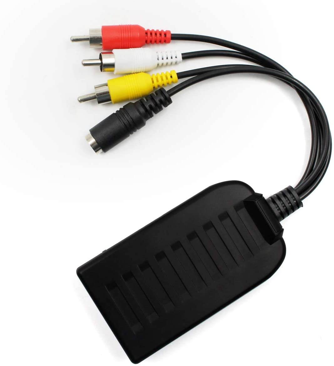 Female AV S Video to Hdmi Video Converter Adapter, Female S Video Input Port,Female AV(CVBS) Input Port,Hdmi Output with Micro Cable for HDTV DVD