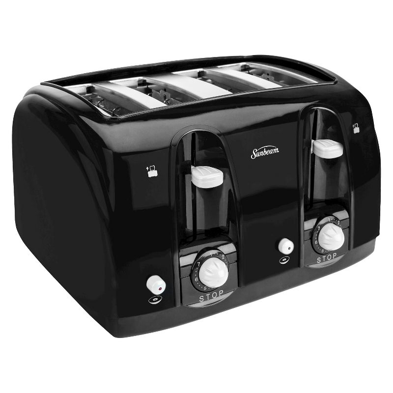 Sunbeam 4 Slice Extra-Wide Slot Toaster - Black TSSBTR4SBK