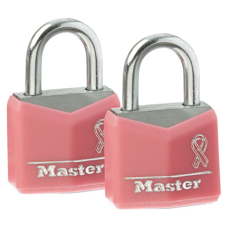 Master Lock 2pk 20mm Key Lock Pink