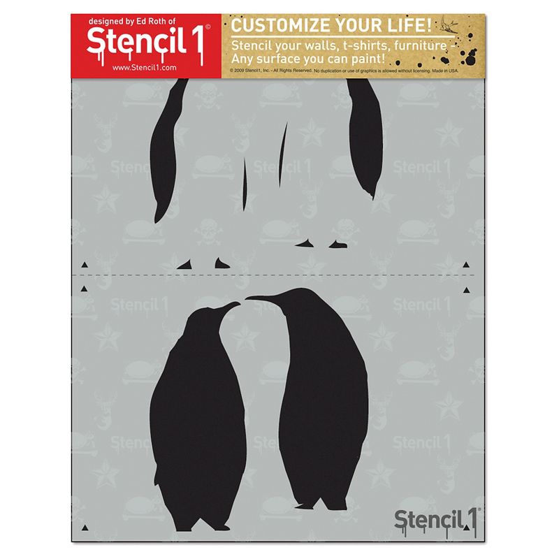 Stencil1 Penguins - Layered Stencil 8.5" x 11"