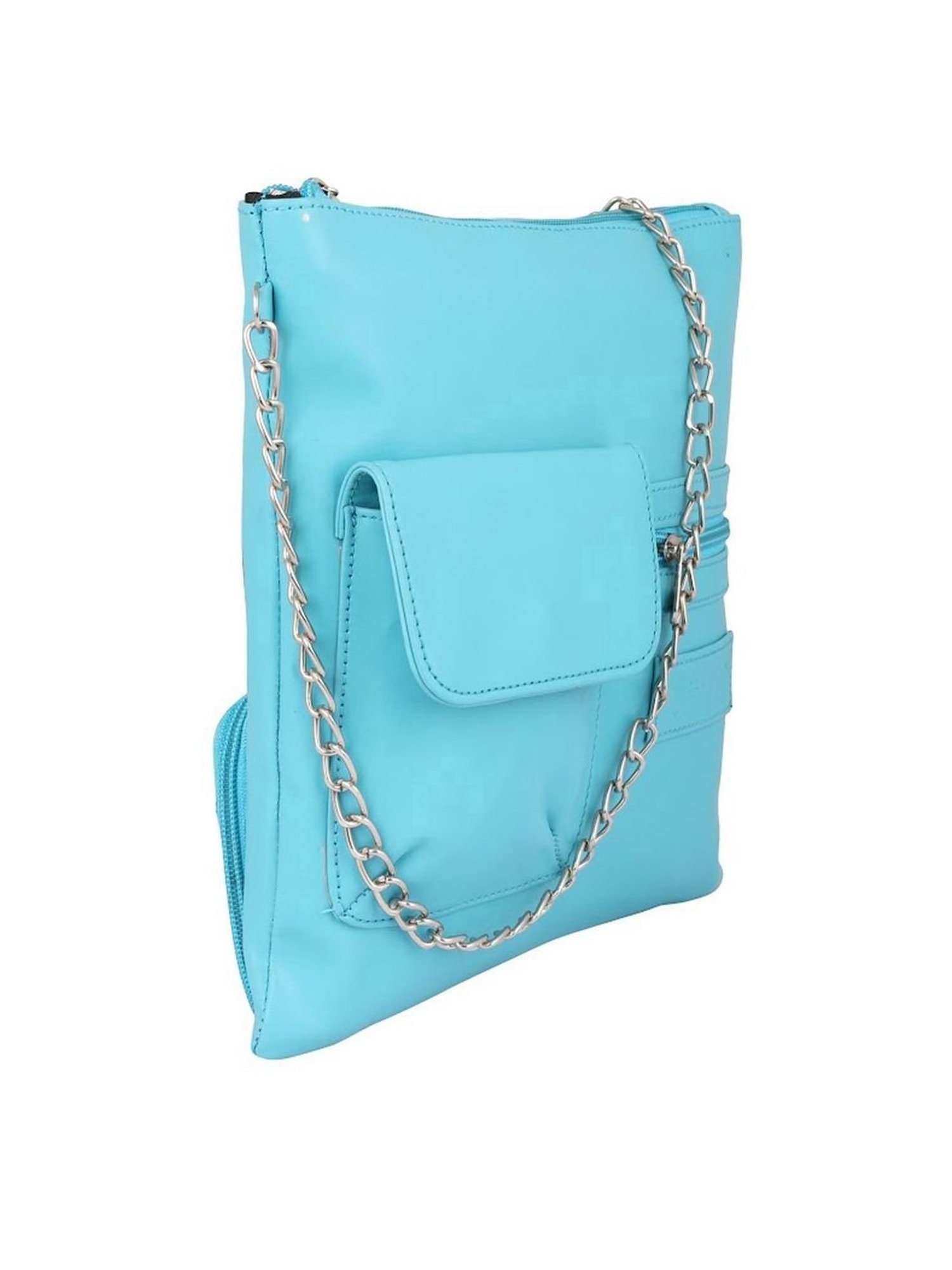 Spice Art Blue Solid Medium Sling Handbag