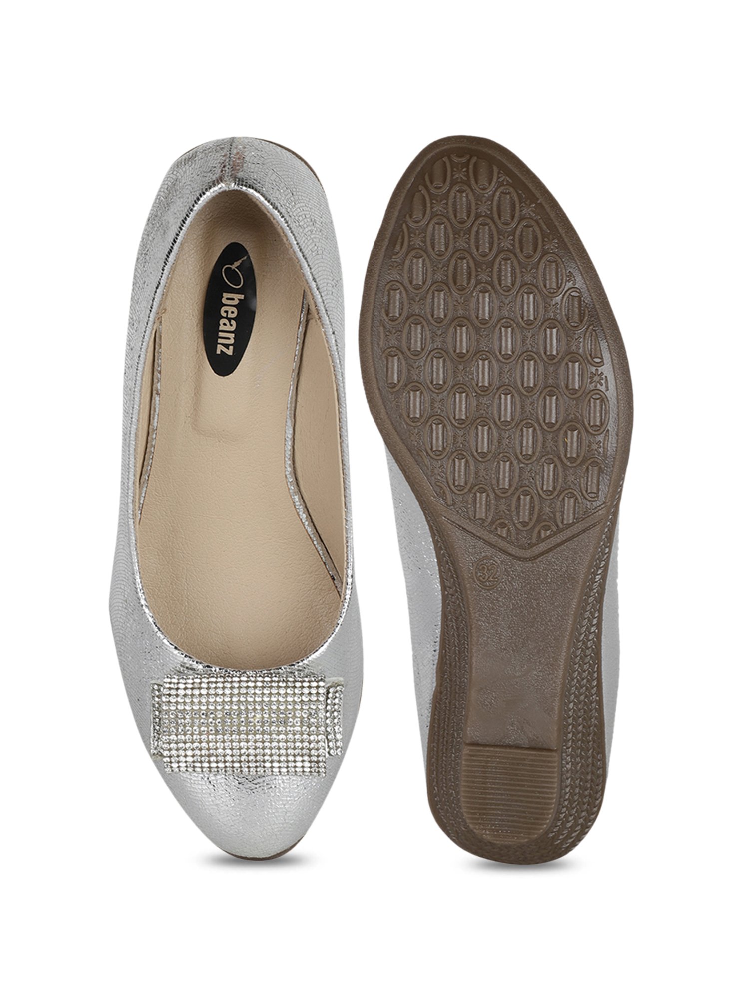 Beanz Kids Livia Silver Wedge Pumps