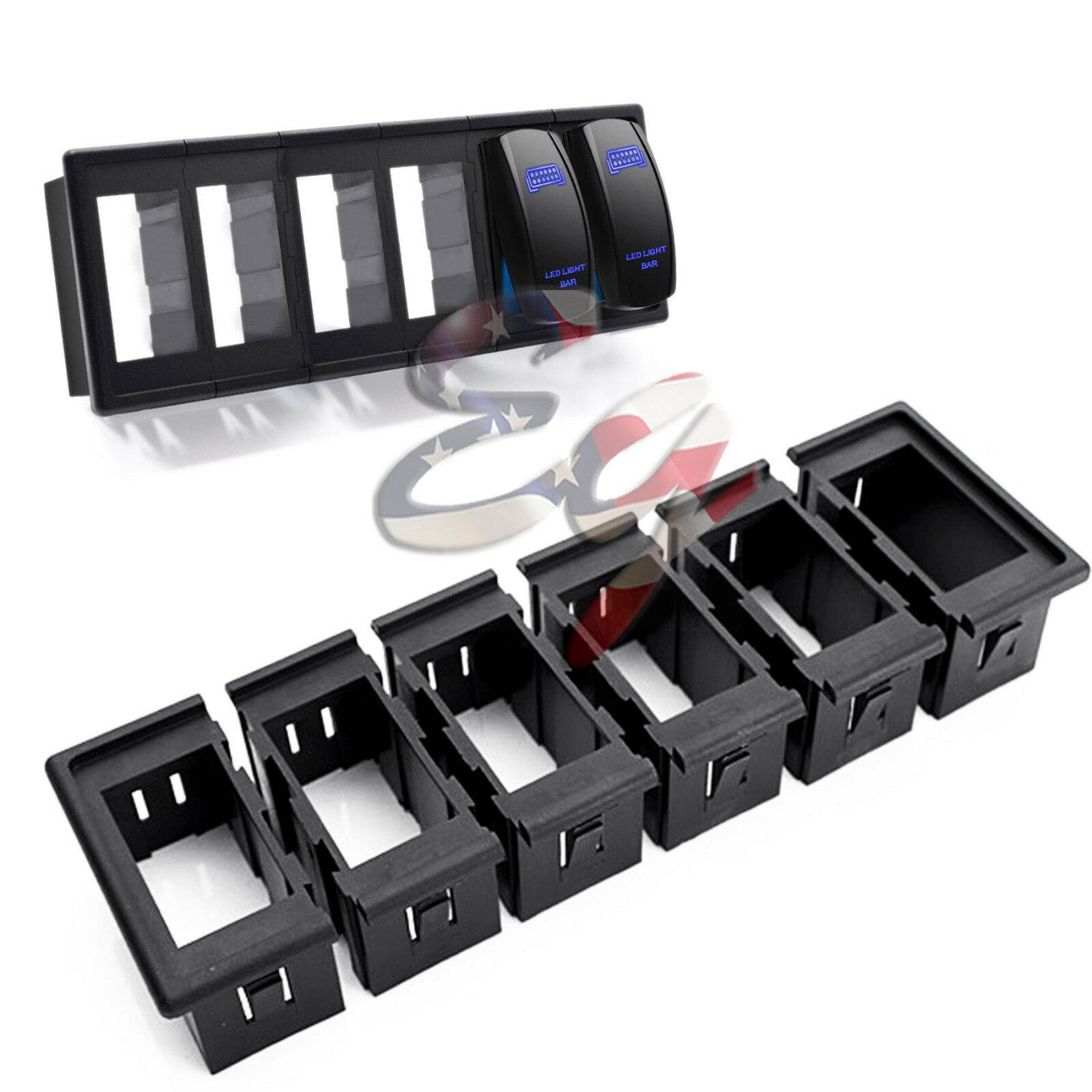 5PCS Car Rocker Switch Clip Panel Patrol Holder Housing ARB Carling Style