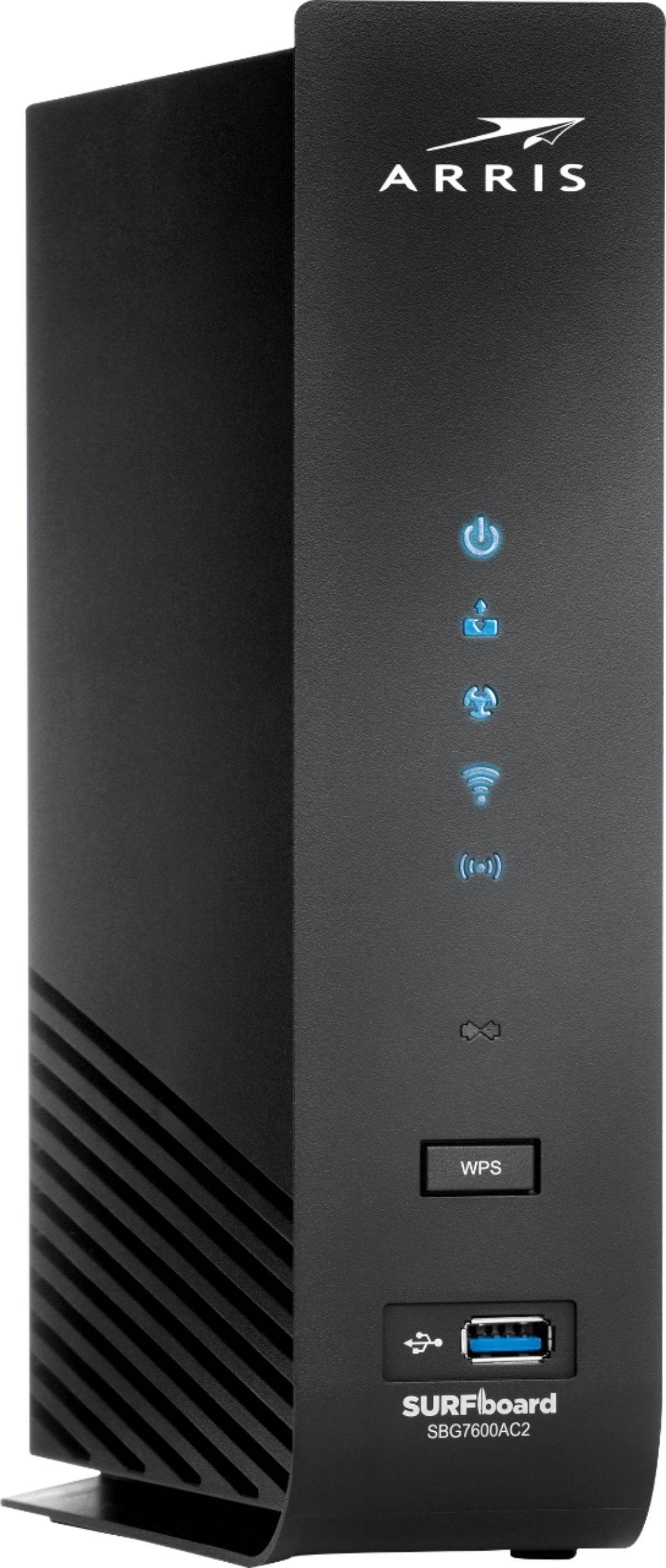ARRIS - SURFboard Dual-Band AC2350 with 32 x 8 DOCSIS 3.0 Cable Modem - Black (SBG7600)