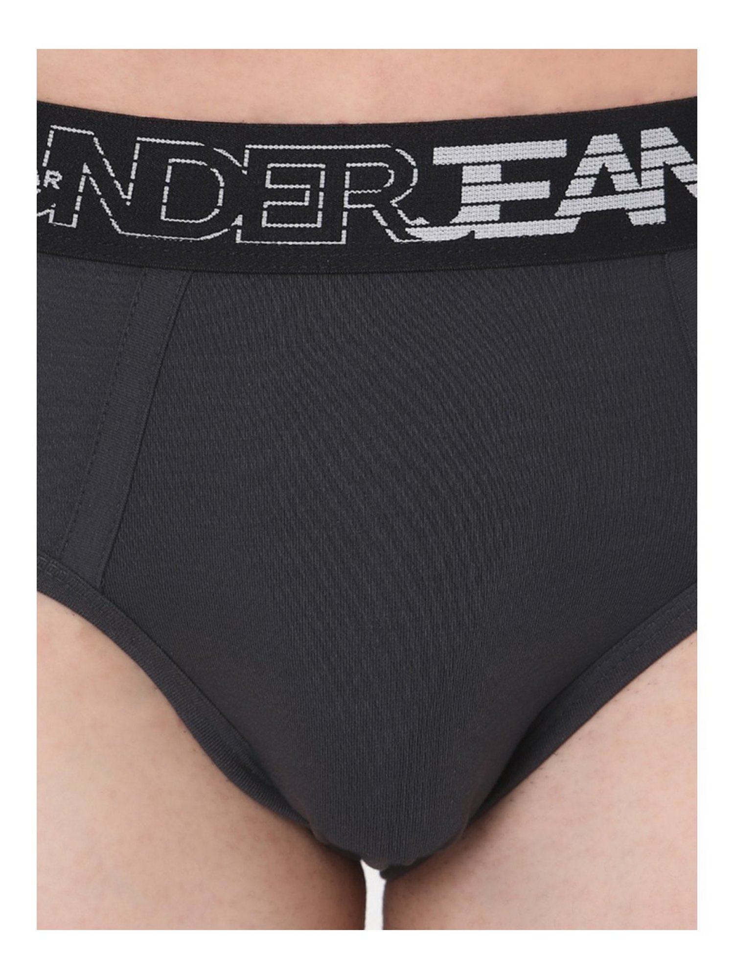 UnderJeans by Spykar Dark Grey Cotton Briefs