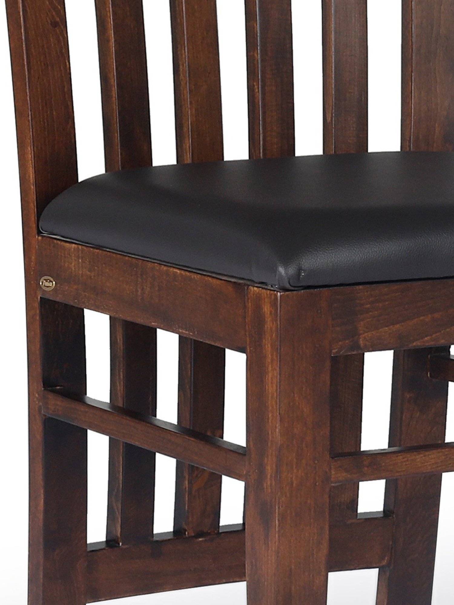 Durian Gerald Eerie Black & Brown Wood 2 Seater Dining Chair