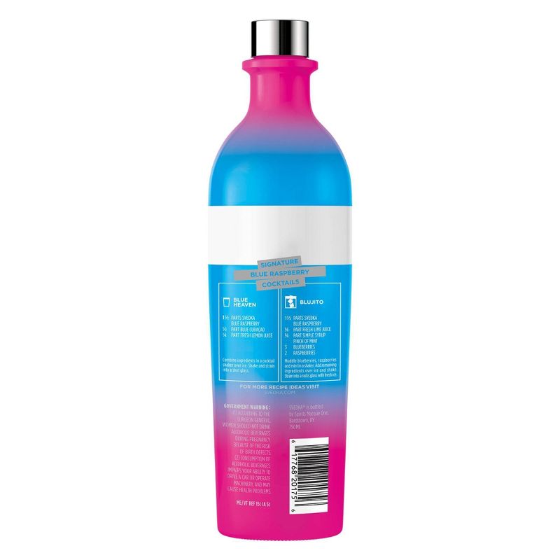 SVEDKA Blue Raspberry Flavored Vodka - 750ml Bottle