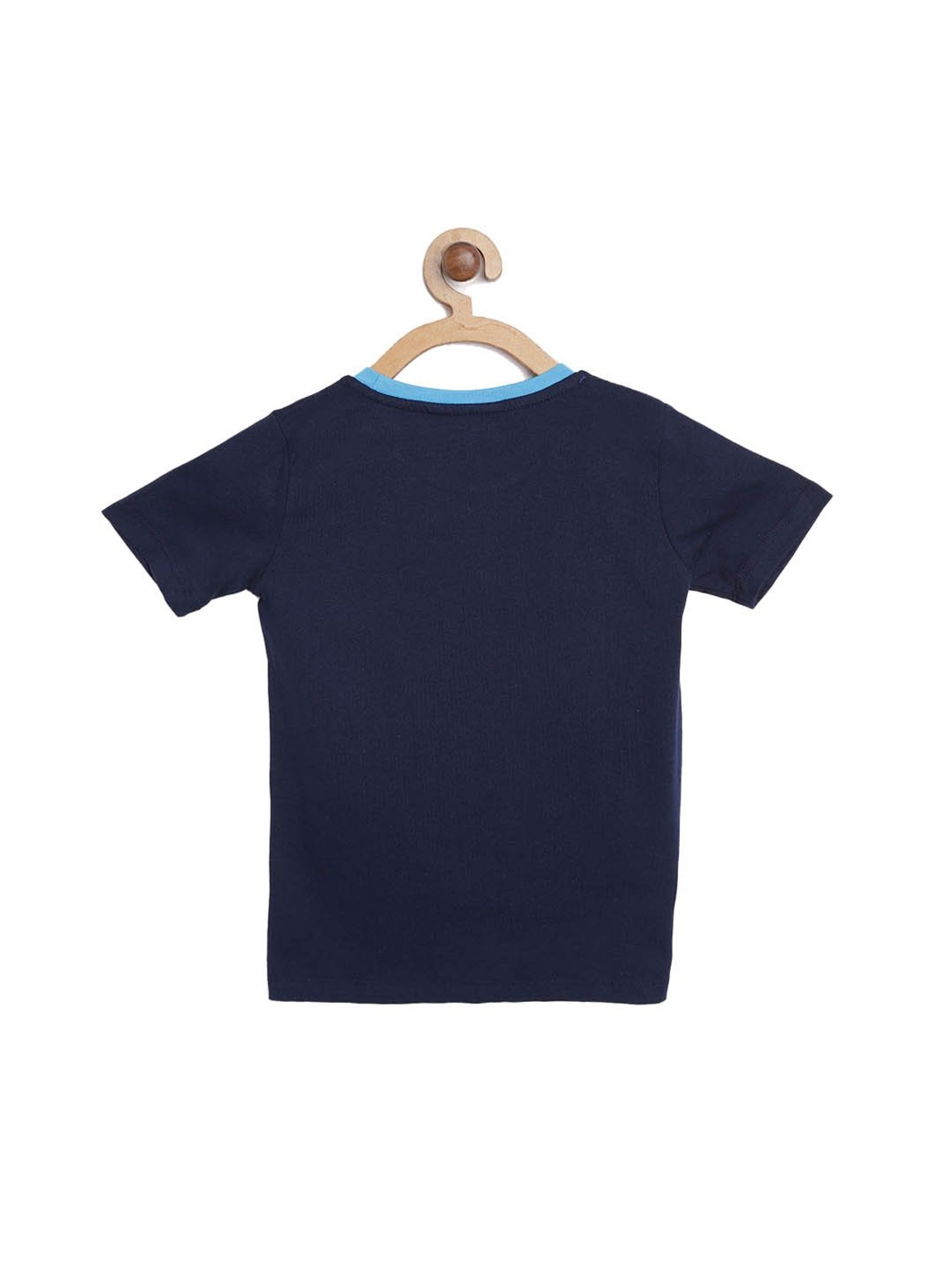 Lazy Shark Kids Blue & Navy Printed  T-Shirt with  Shorts