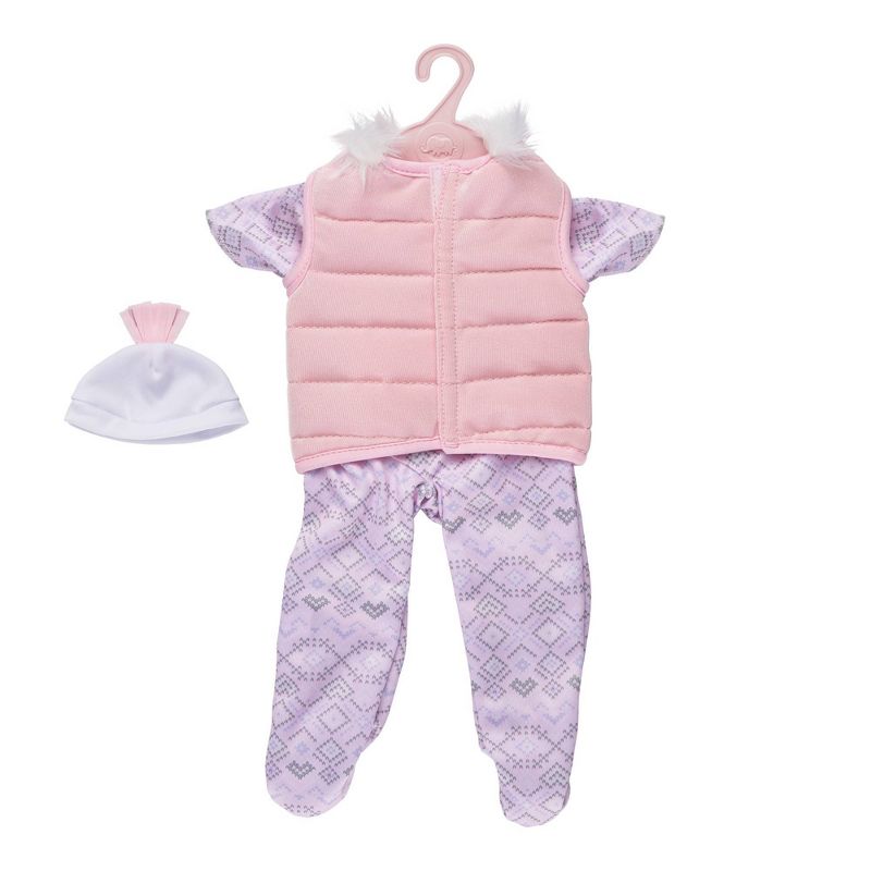 Perfectly Cute Baby Doll Outfit - Purple One-Piece with Vest