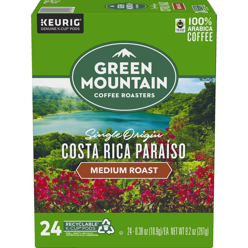 Green Mountain Coffee Costa Rica Paraiso Keurig K-Cup Coffee Pods - Medium Roast - 24ct