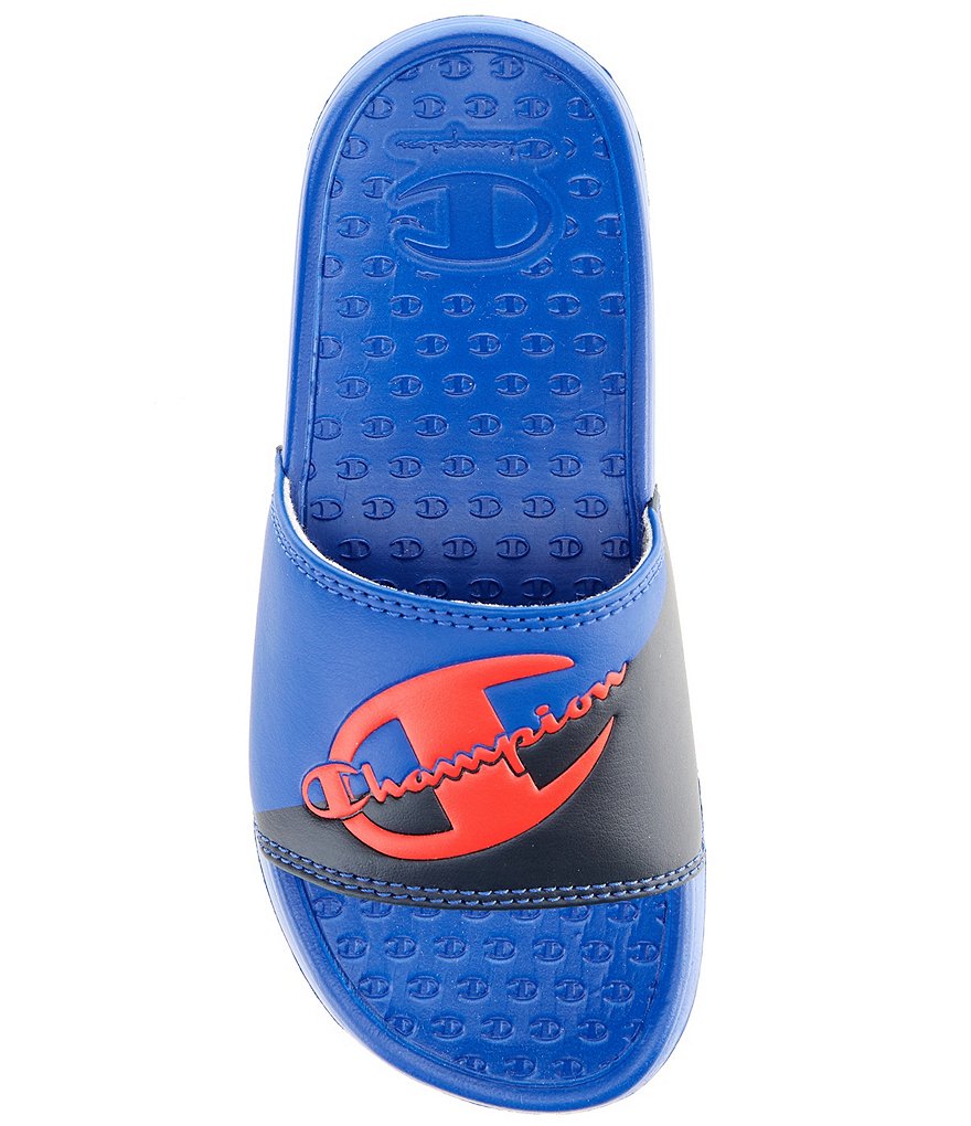 Champion Boy's 50/50 Super Logo Detail Slides (Toddler)