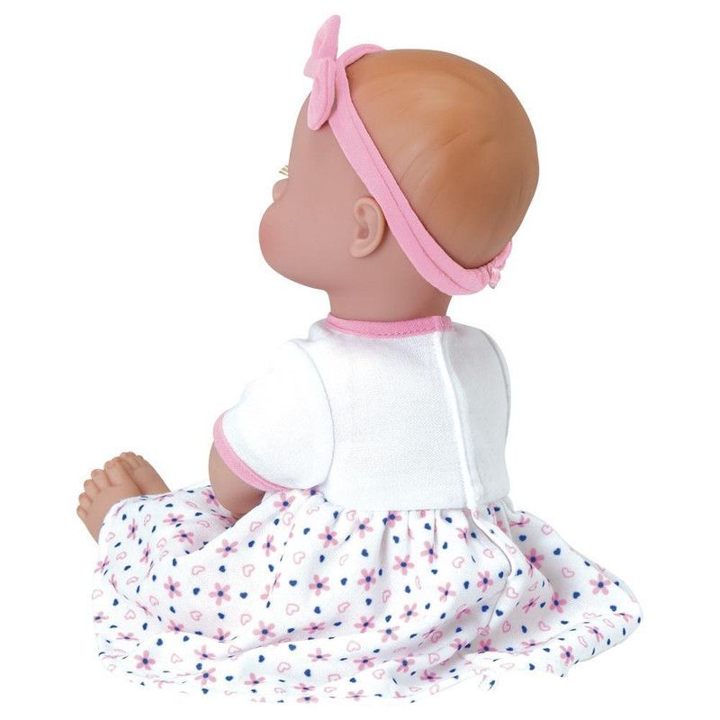 Adora Playtime Petal Pink 13 inch Baby Doll with floral dress, bow headband and Bottle